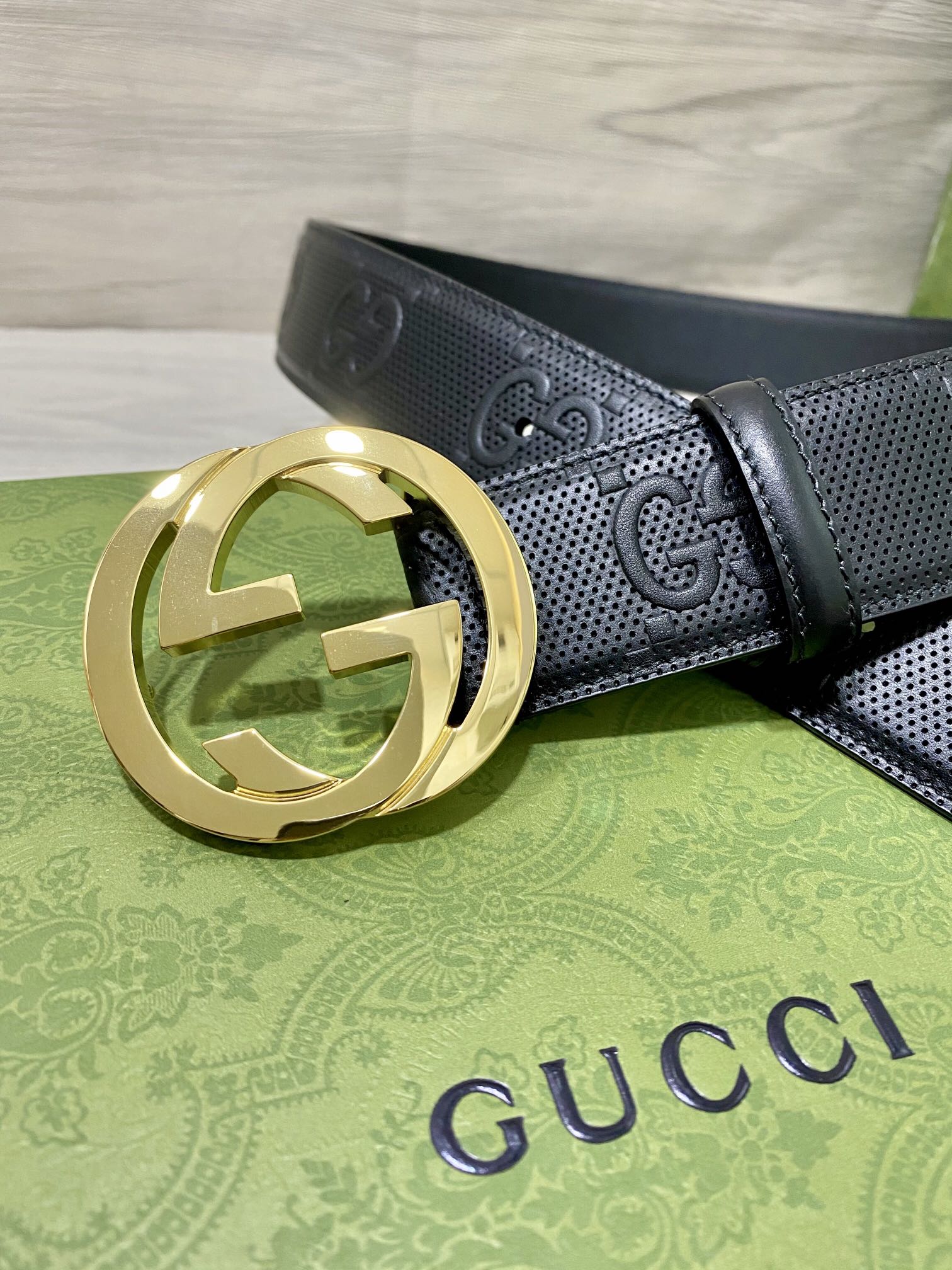 Gucci Male Leather Belt Top Grain Leather 40mm