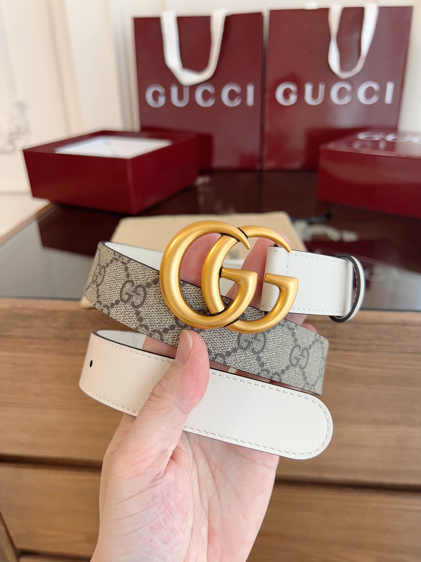 Gucci Basic Belt Cow Leather 13514-s-m-l