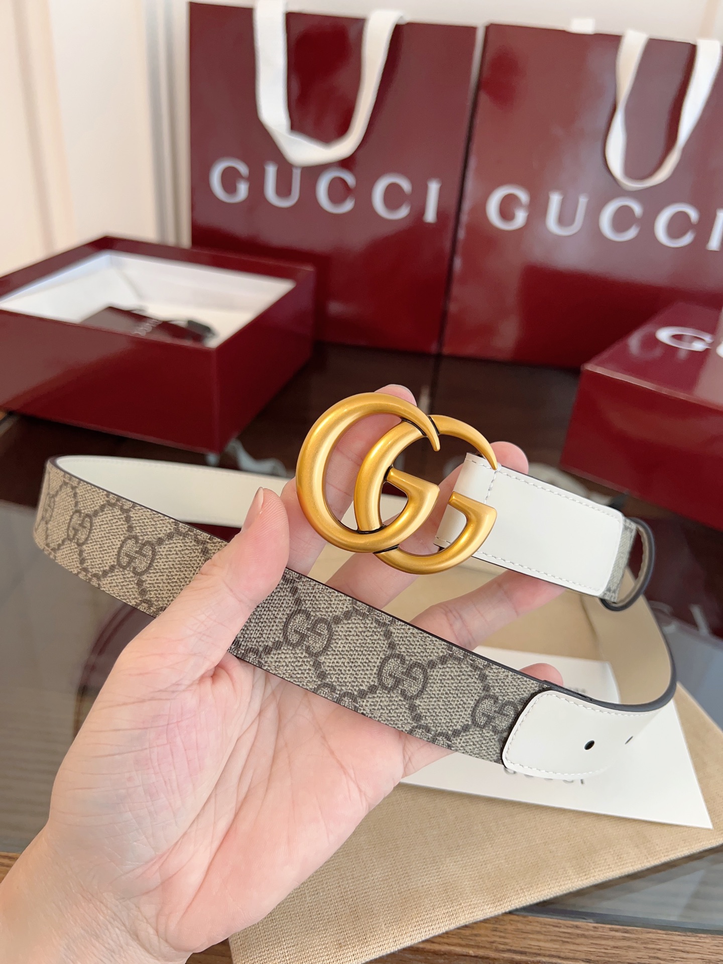 Gucci Basic Belt Cow Leather 13514-s-m-l