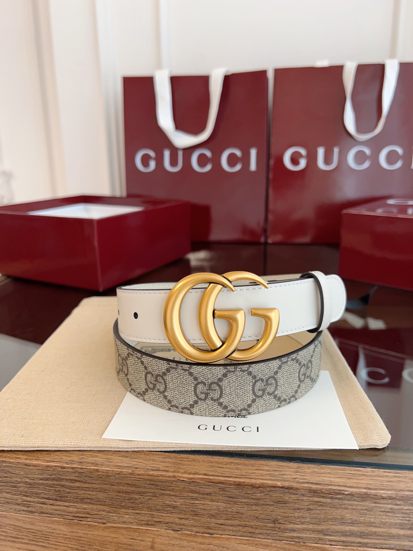 Gucci Basic Belt Cow Leather 13514-s-m-l