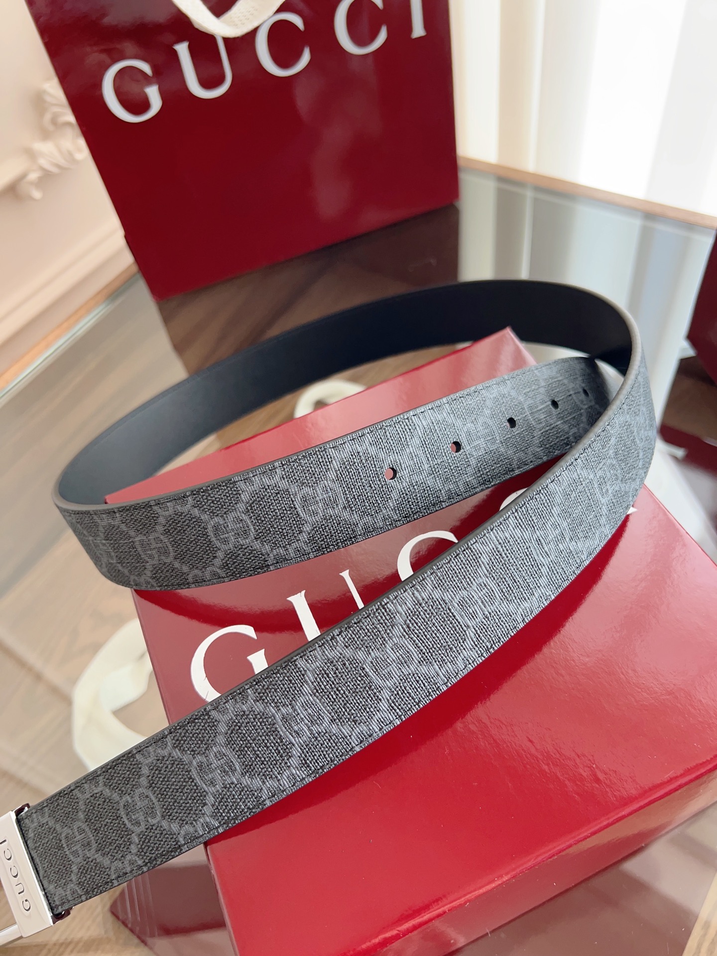 Gucci Male Basic Belt Canvas Black