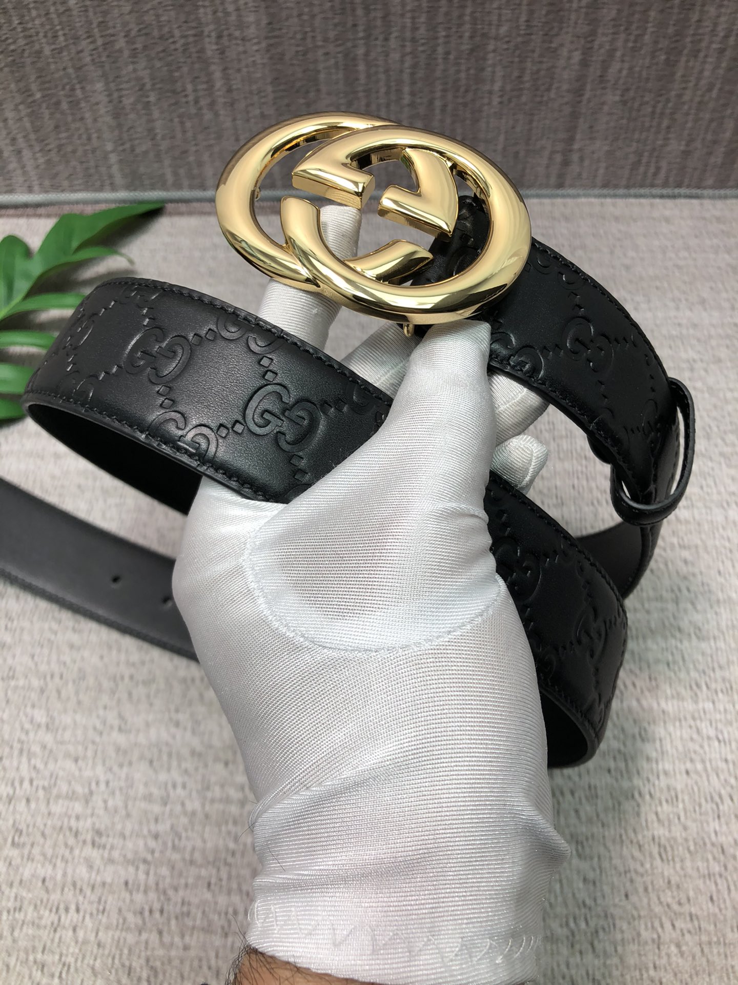 Gucci Basic Belt Top Grain Leather L