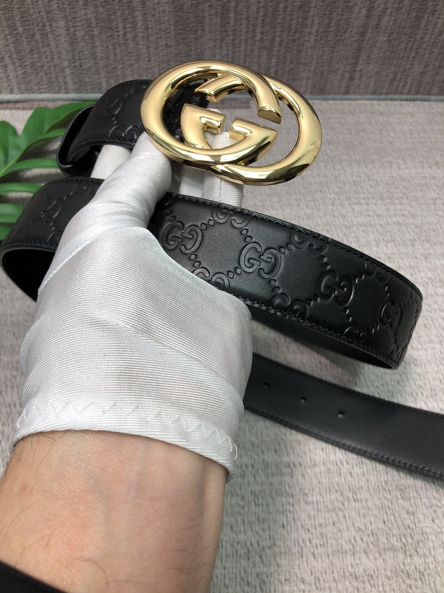 Gucci Basic Belt Top Grain Leather L
