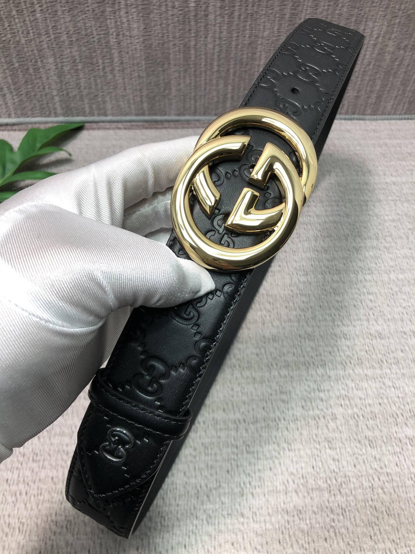 Gucci Basic Belt Top Grain Leather L