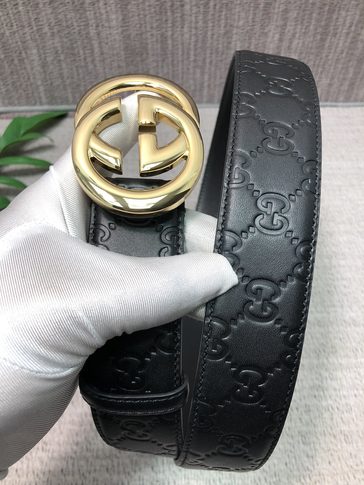 Gucci Basic Belt Top Grain Leather L