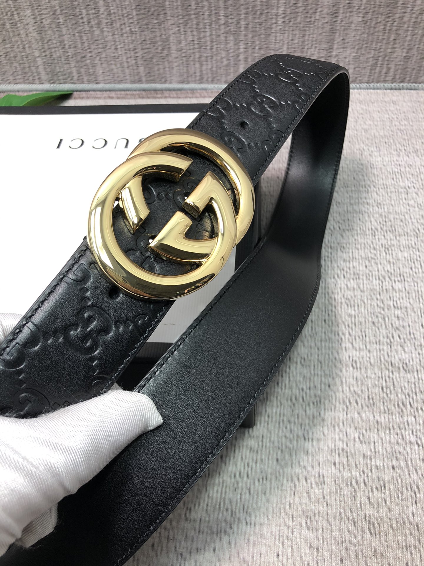 Gucci Basic Belt Top Grain Leather L