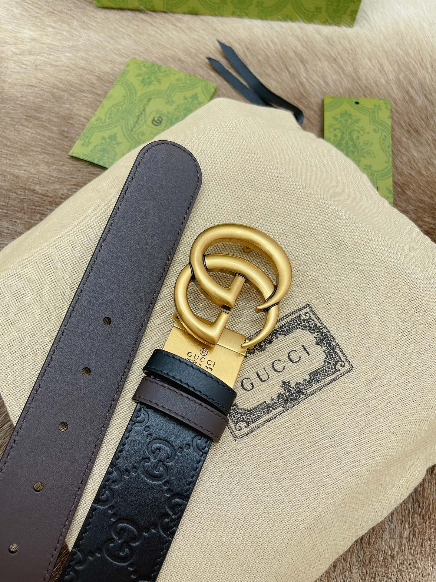 Gucci Basic Belt Cow Leather 13514-m