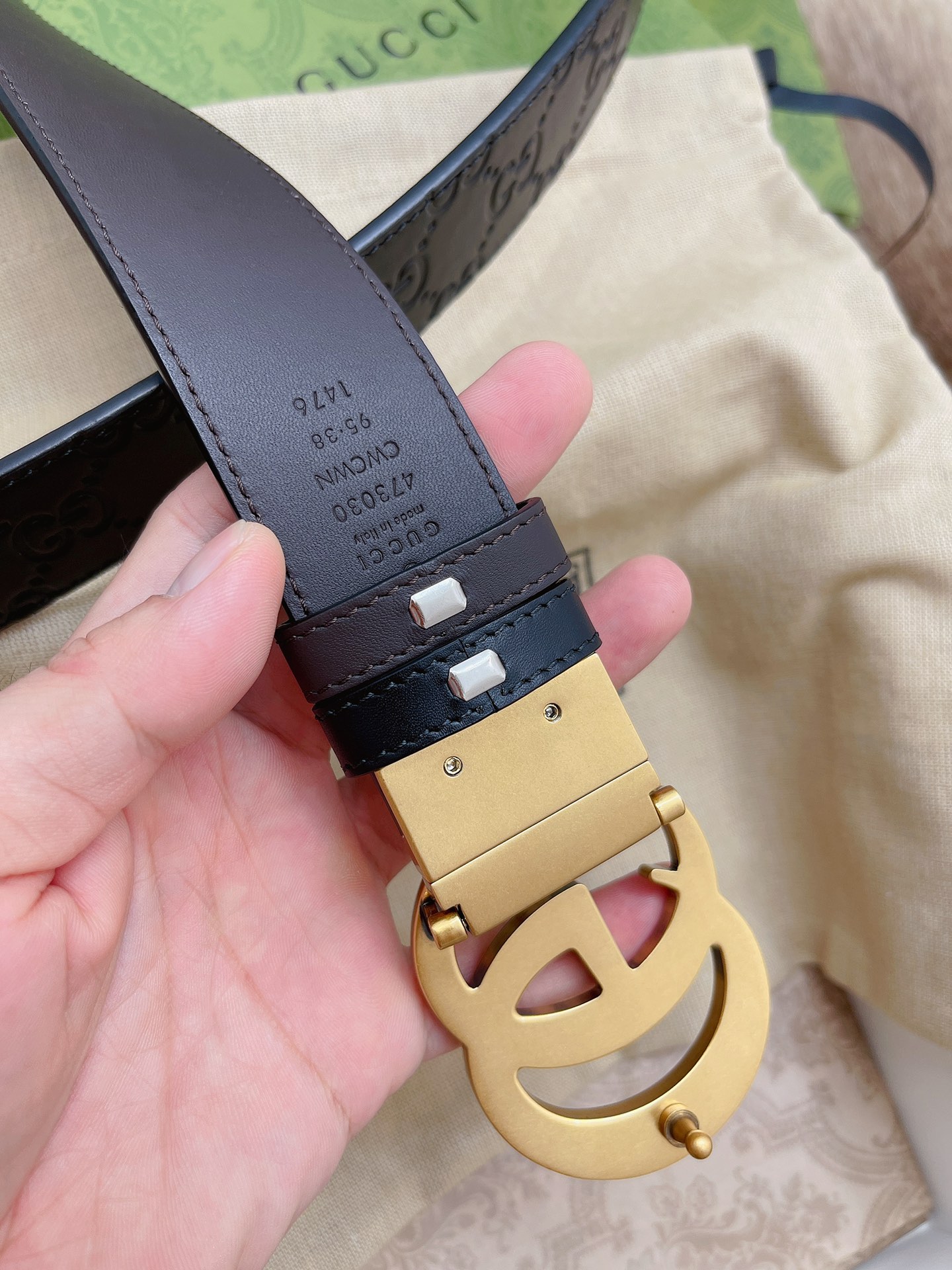 Gucci Basic Belt Cow Leather 13514-m