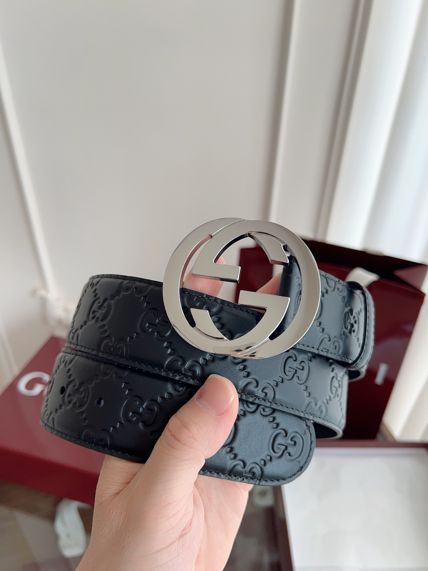 Gucci Basic Belt Cow Leather M-l
