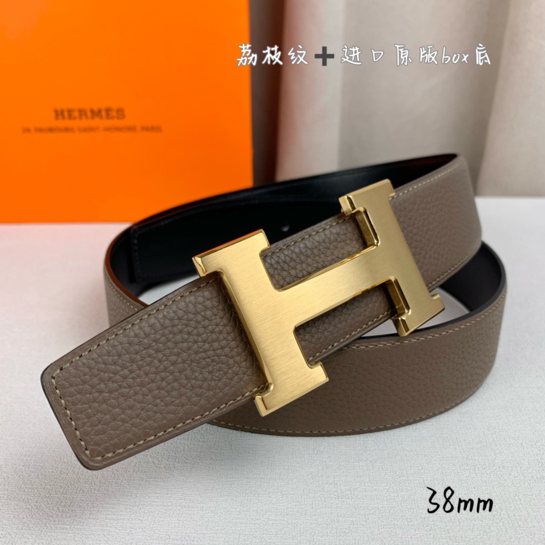 Hermès Basic Belt Top Grain Leather 38cm-13514