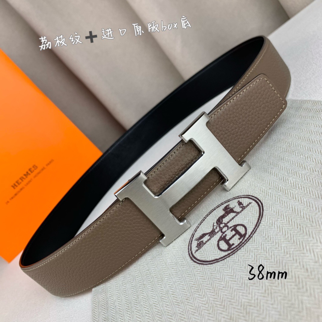 Hermès Basic Belt Top Grain Leather 38cm-13514