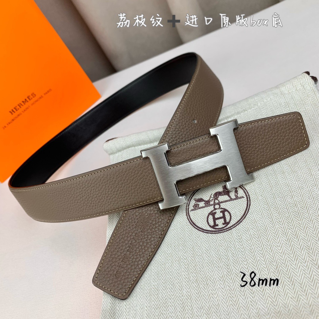 Hermès Basic Belt Top Grain Leather 38cm-13514