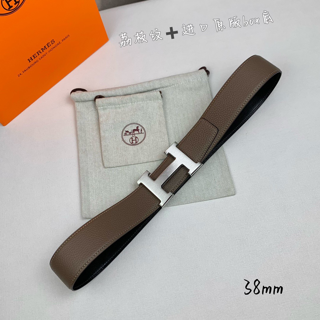 Hermès Basic Belt Top Grain Leather 38cm-13514