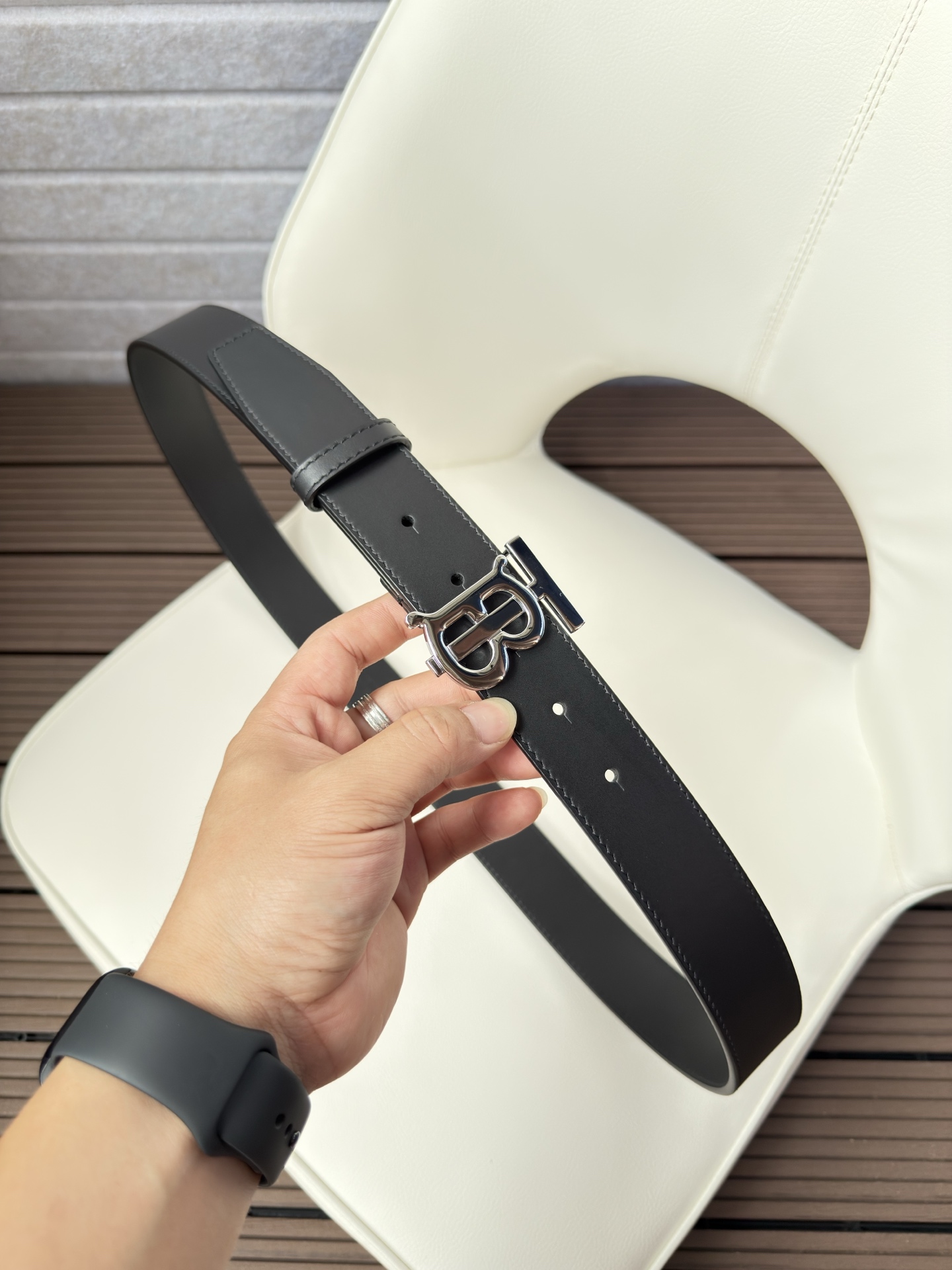 Burberry Basic Belt Top Grain Leather 34mm-13514