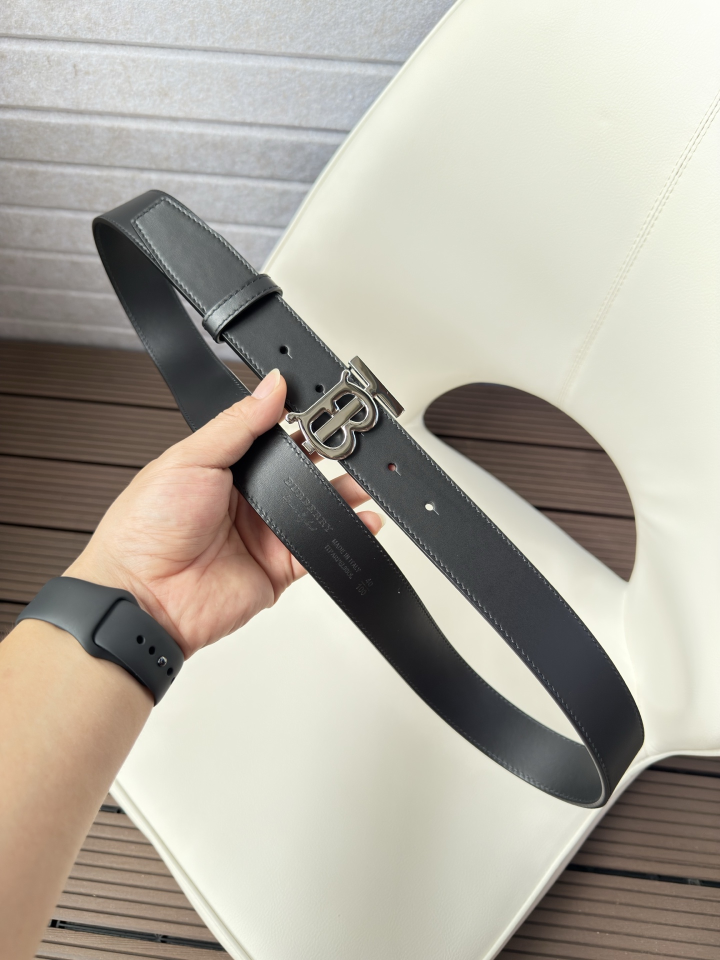 Burberry Basic Belt Top Grain Leather 34mm-13514