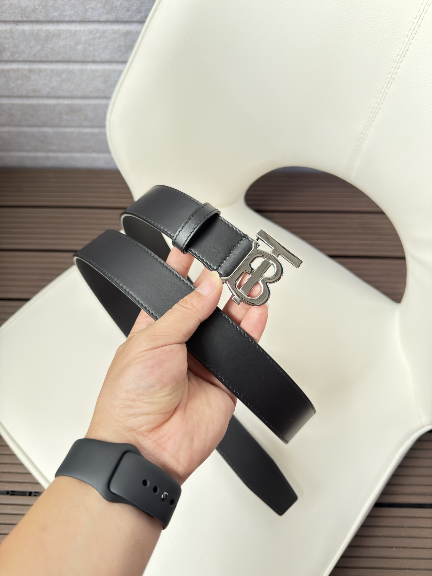 Burberry Basic Belt Top Grain Leather 34mm-13514