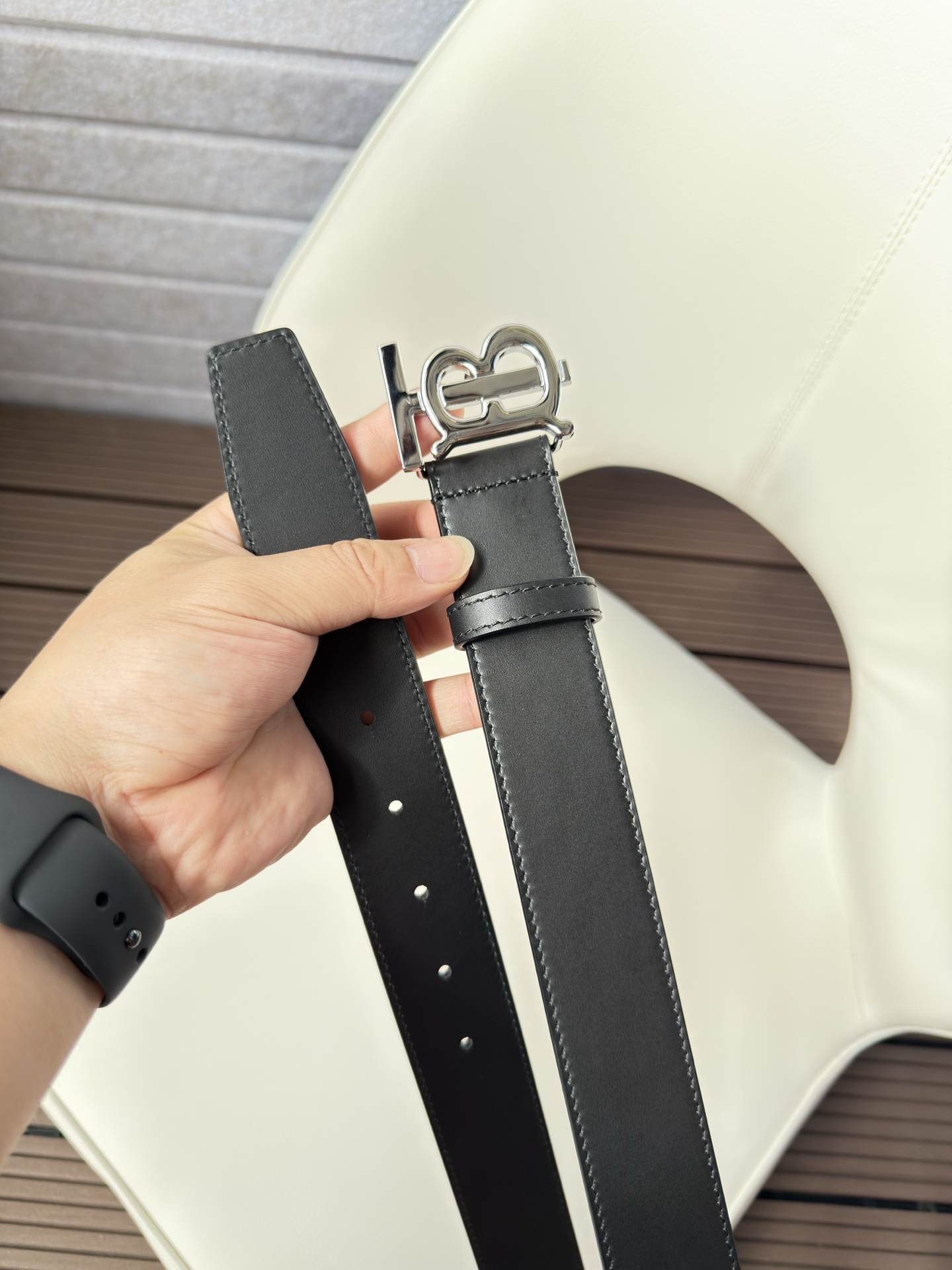 Burberry Basic Belt Top Grain Leather 34mm-13514