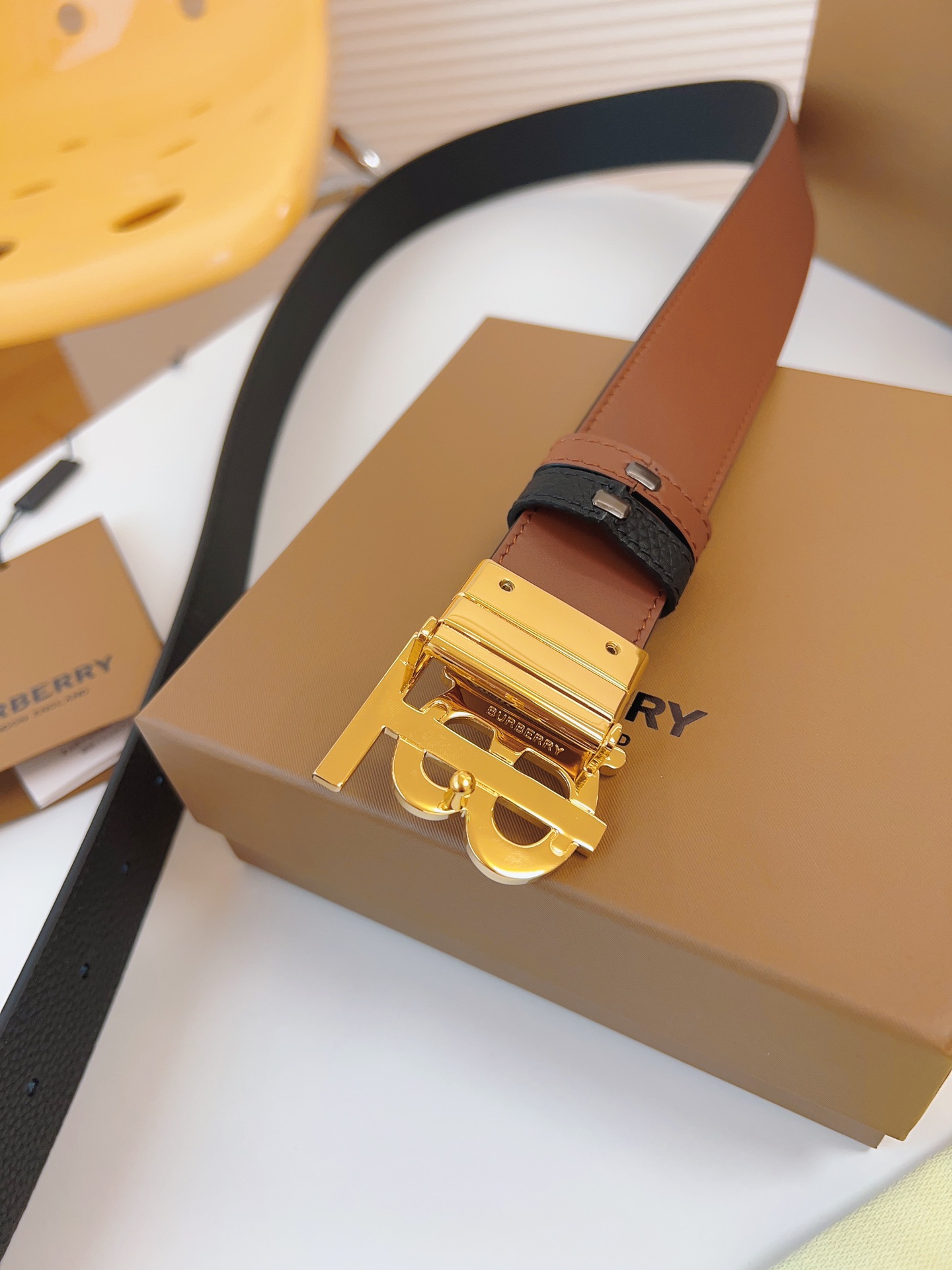 Burberry Basic Belt Top Grain Leather 34mm