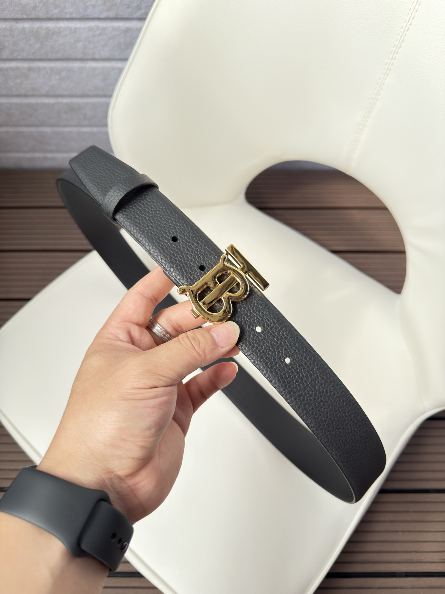 Burberry Basic Belt Top Grain Leather 34mm-13514