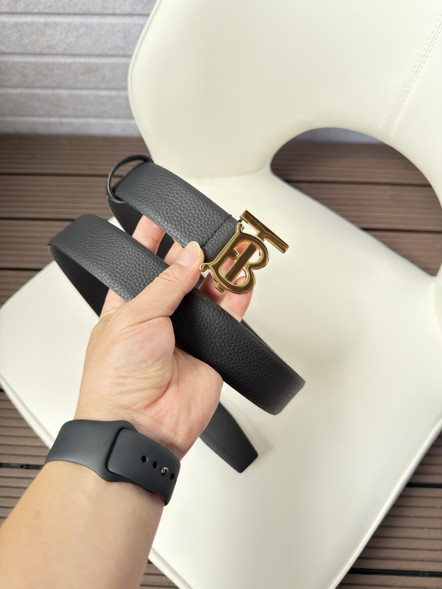 Burberry Basic Belt Top Grain Leather 34mm-13514