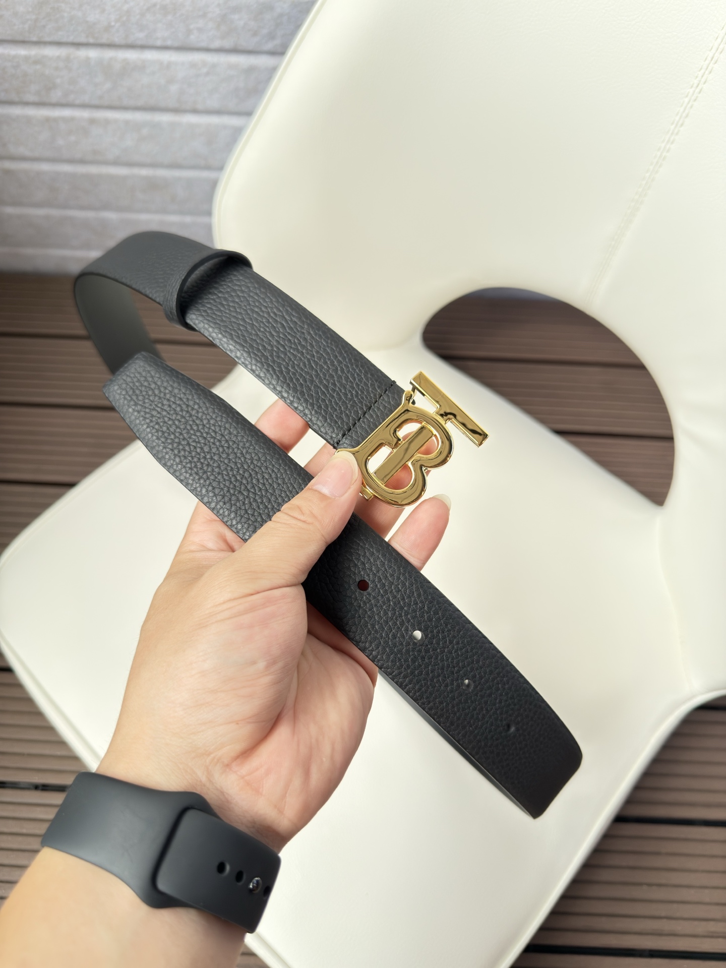 Burberry Basic Belt Top Grain Leather 34mm-13514