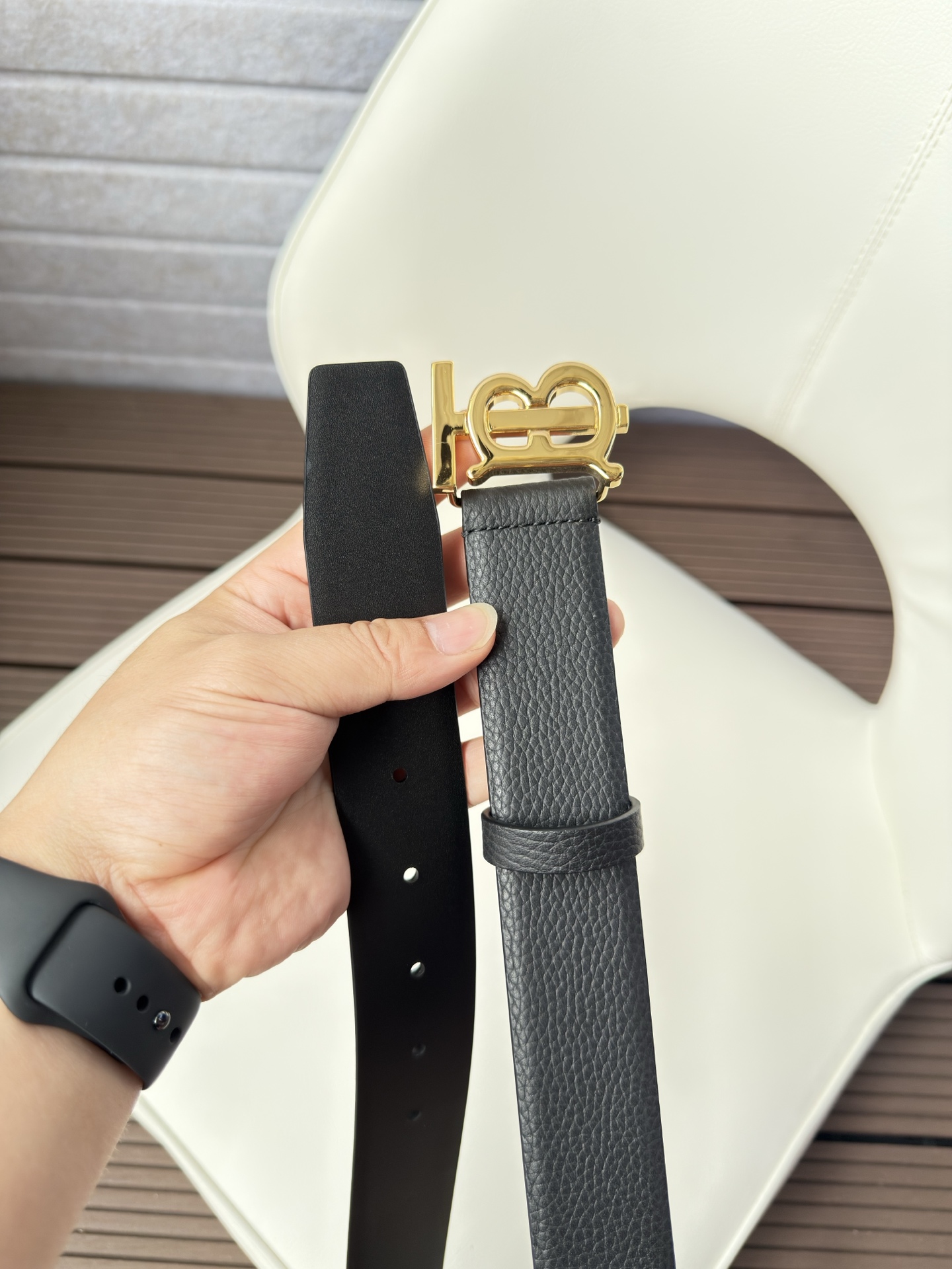 Burberry Basic Belt Top Grain Leather 34mm-13514