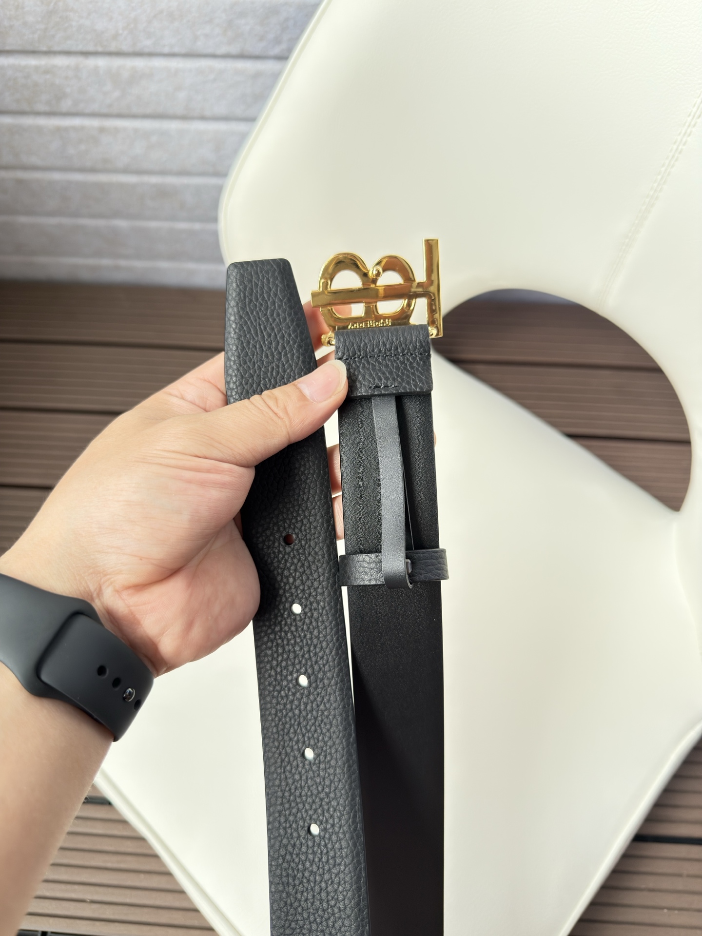 Burberry Basic Belt Top Grain Leather 34mm-13514