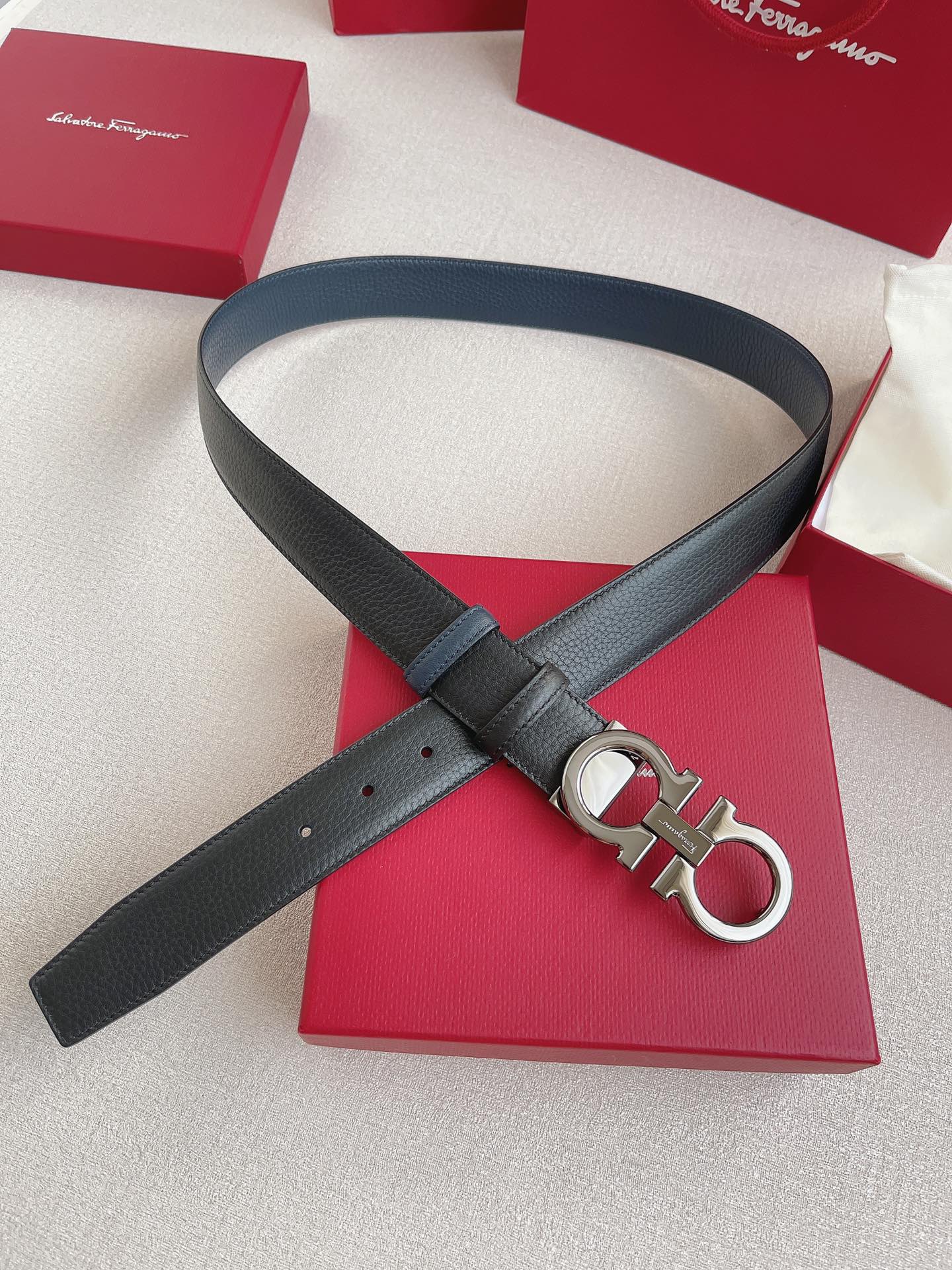 Salvatore Ferragamo Leather Belt 35mm-s-m-l