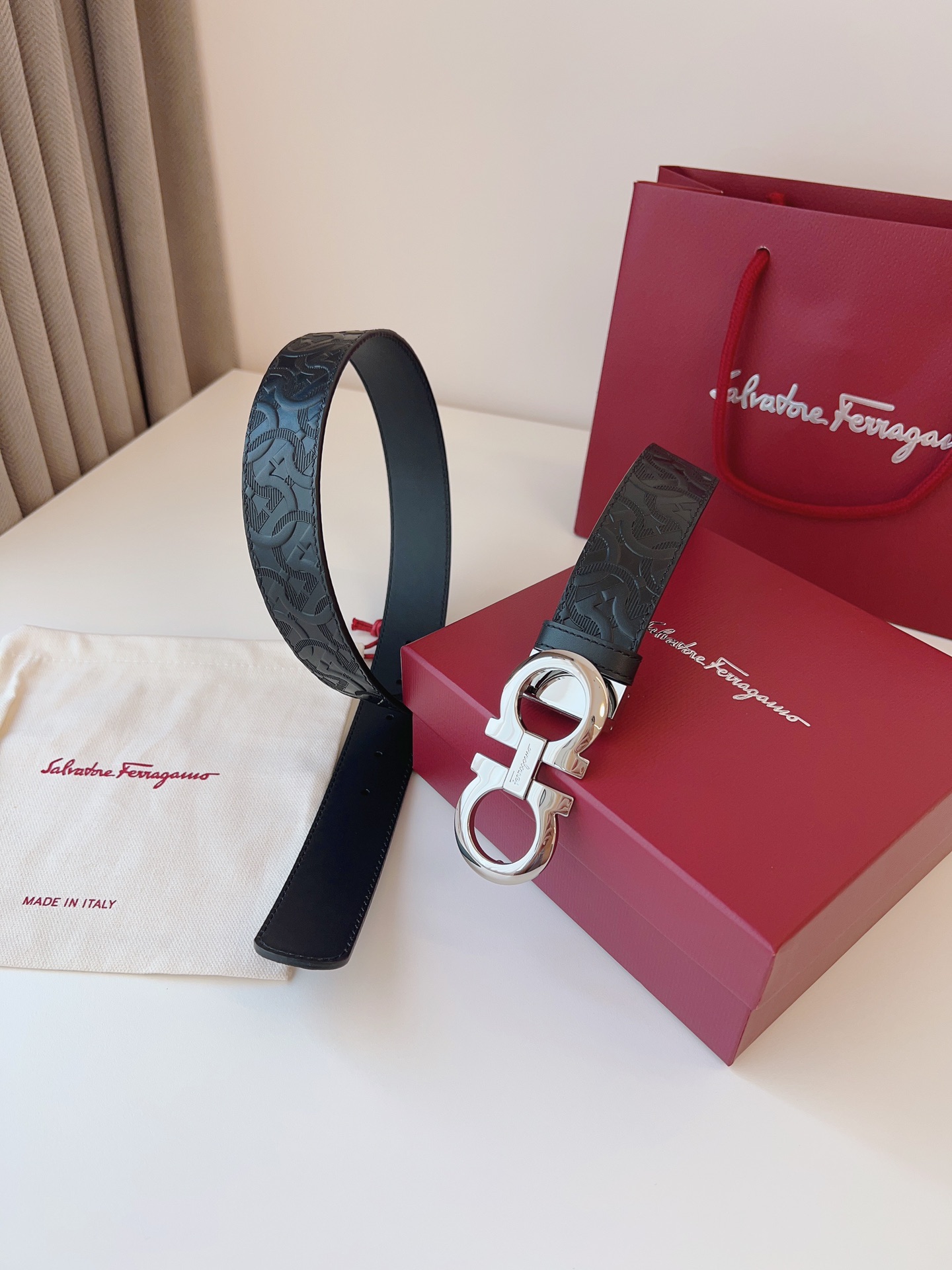 Salvatore Ferragamo Leather Belt 35mm-m