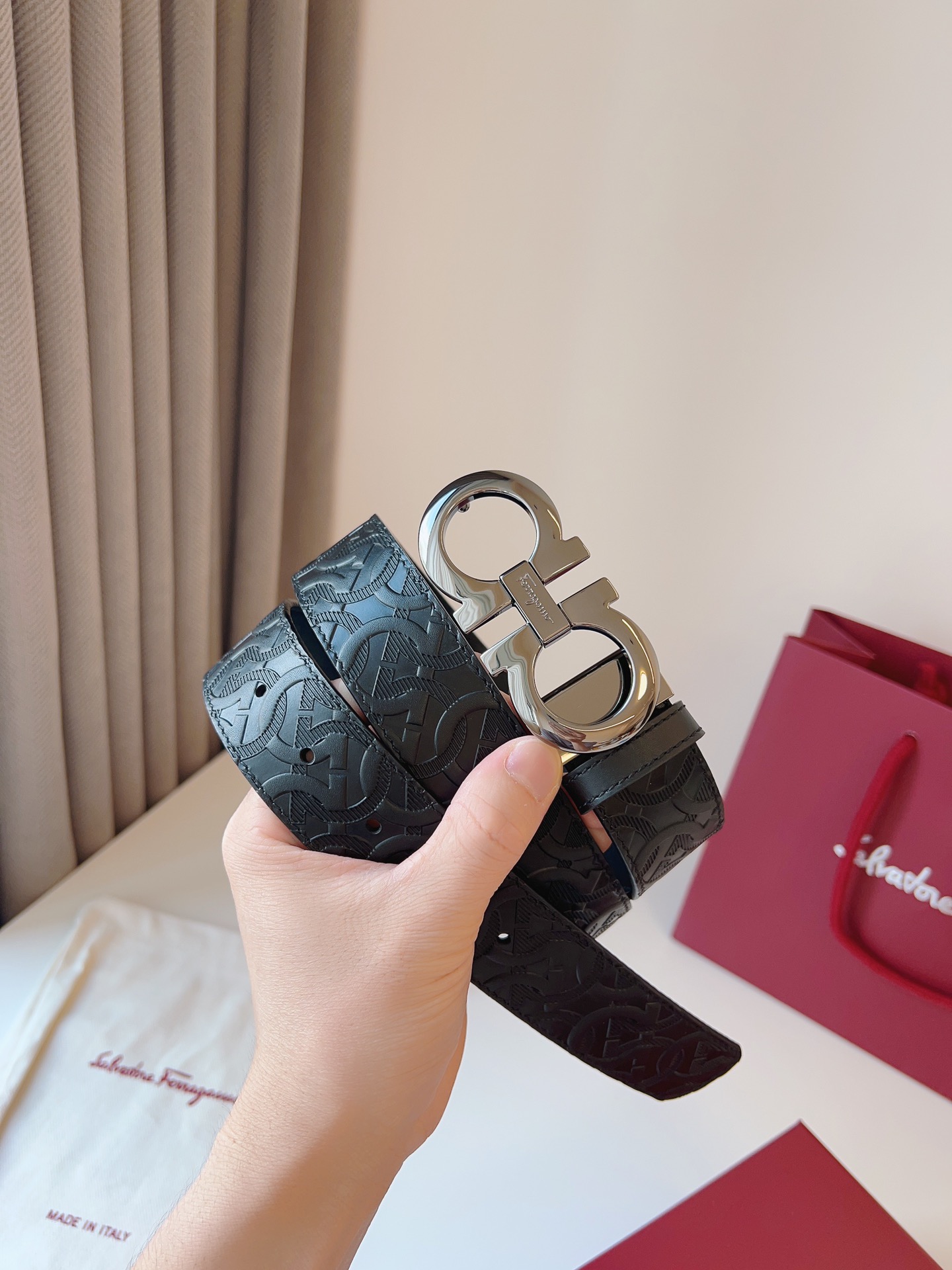 Salvatore Ferragamo Leather Belt 35mm-m