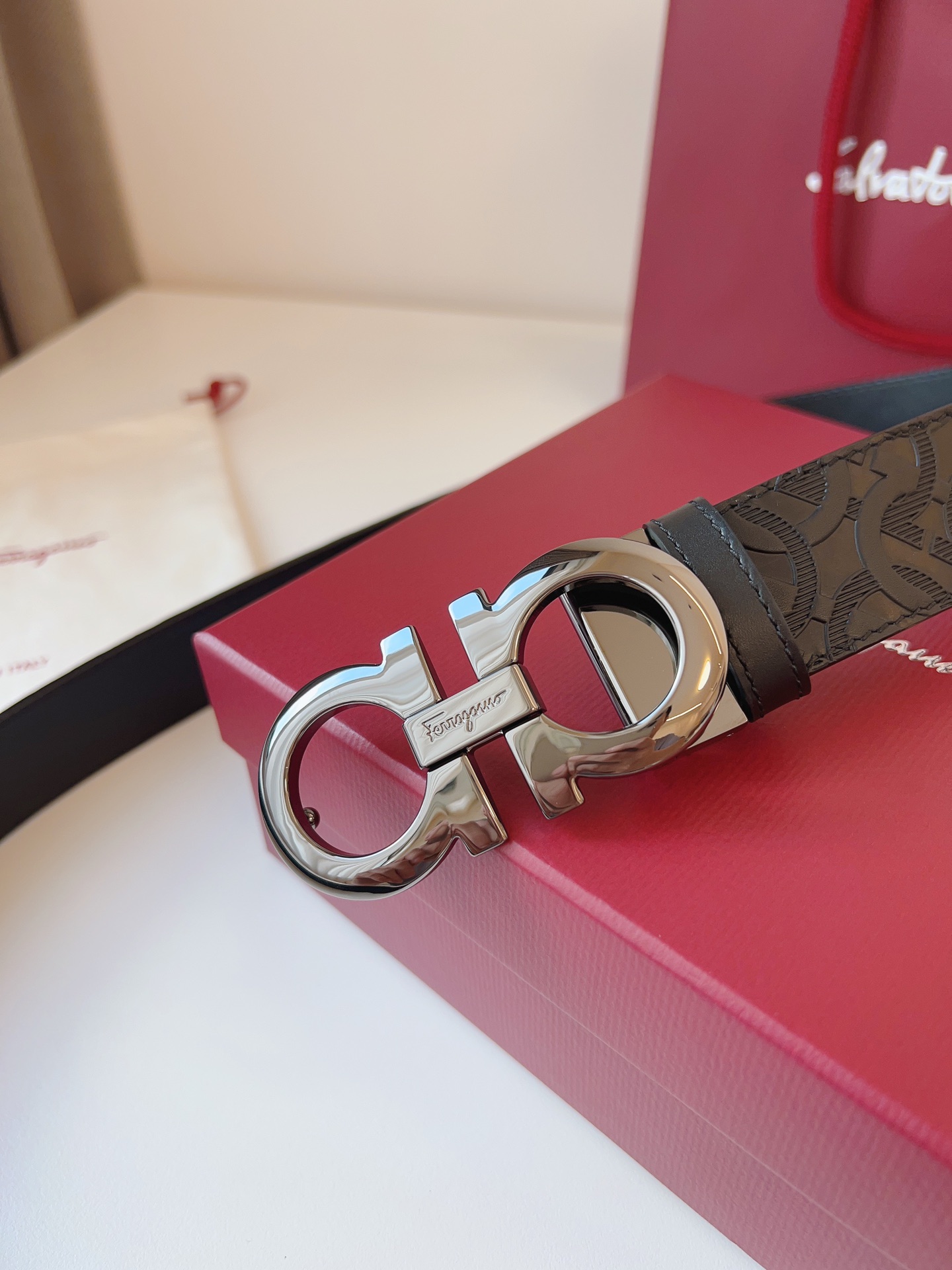 Salvatore Ferragamo Leather Belt 35mm-m