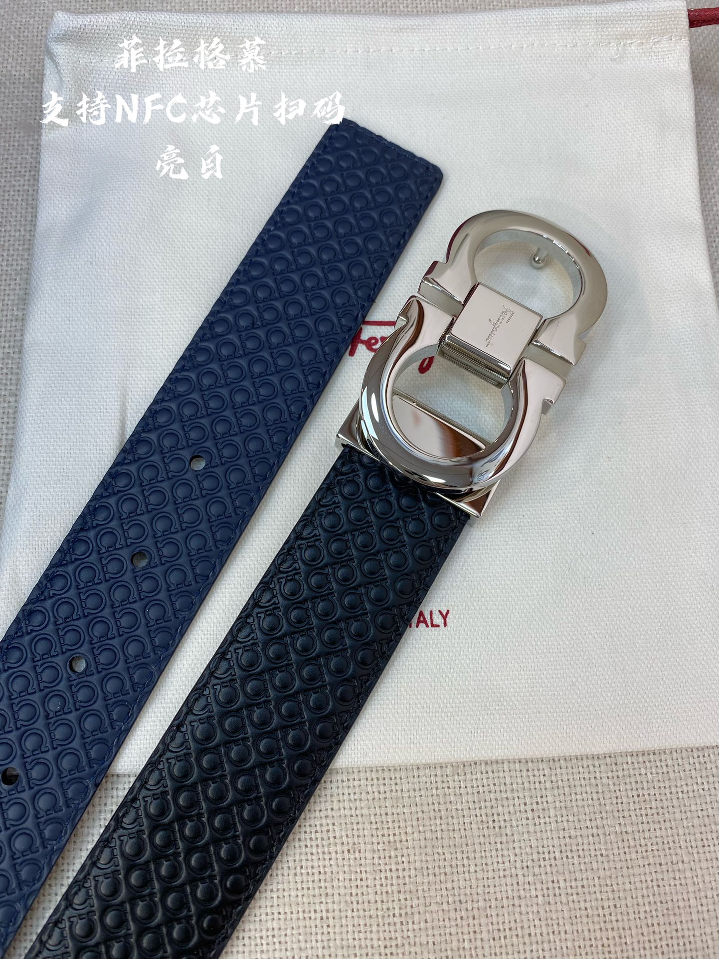 Salvatore Ferragamo Male Leather Belt Cow Leather M