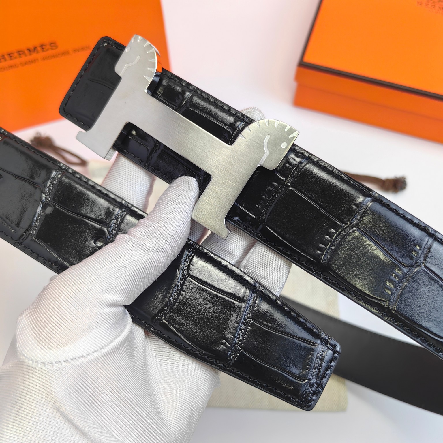 Hermès Basic Belt Top Grain Leather 13514