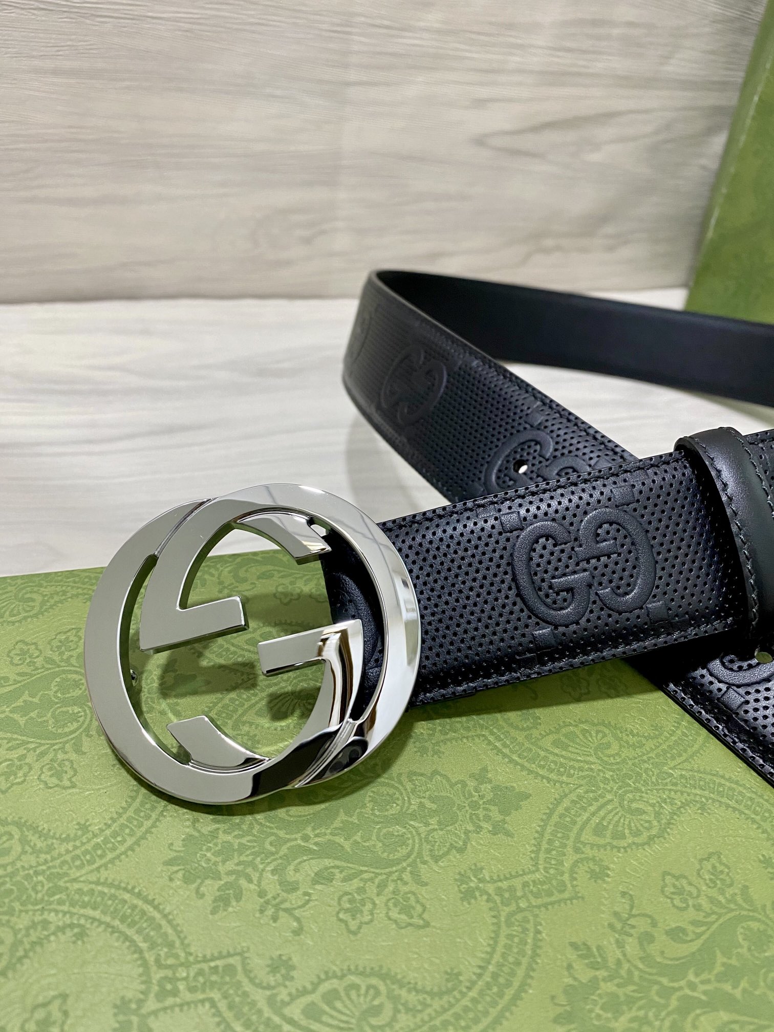 Gucci Male Leather Belt Top Grain Leather 40mm