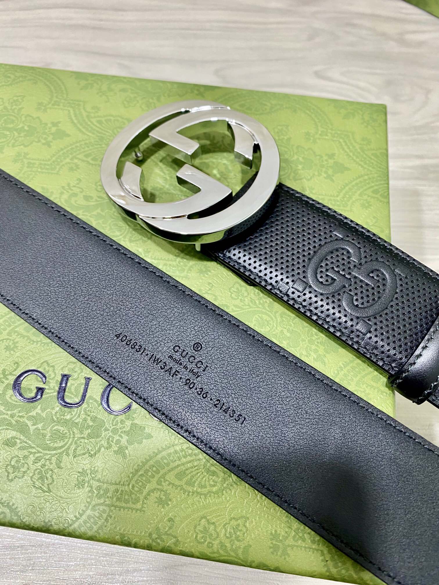 Gucci Male Leather Belt Top Grain Leather 40mm