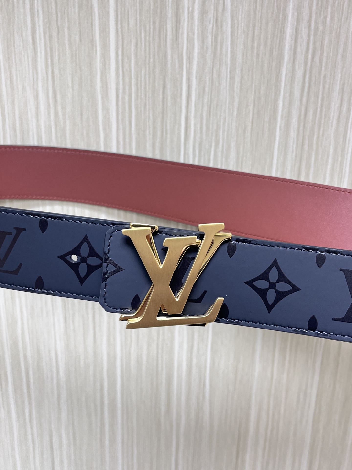Louis Vuitton Male Leather Belt Black 40mm-l