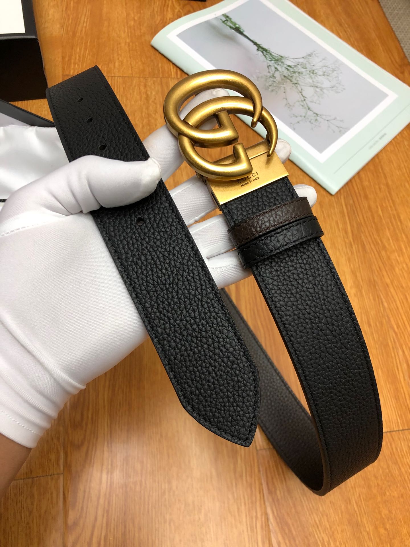 Gucci Basic Belt Top Grain Leather