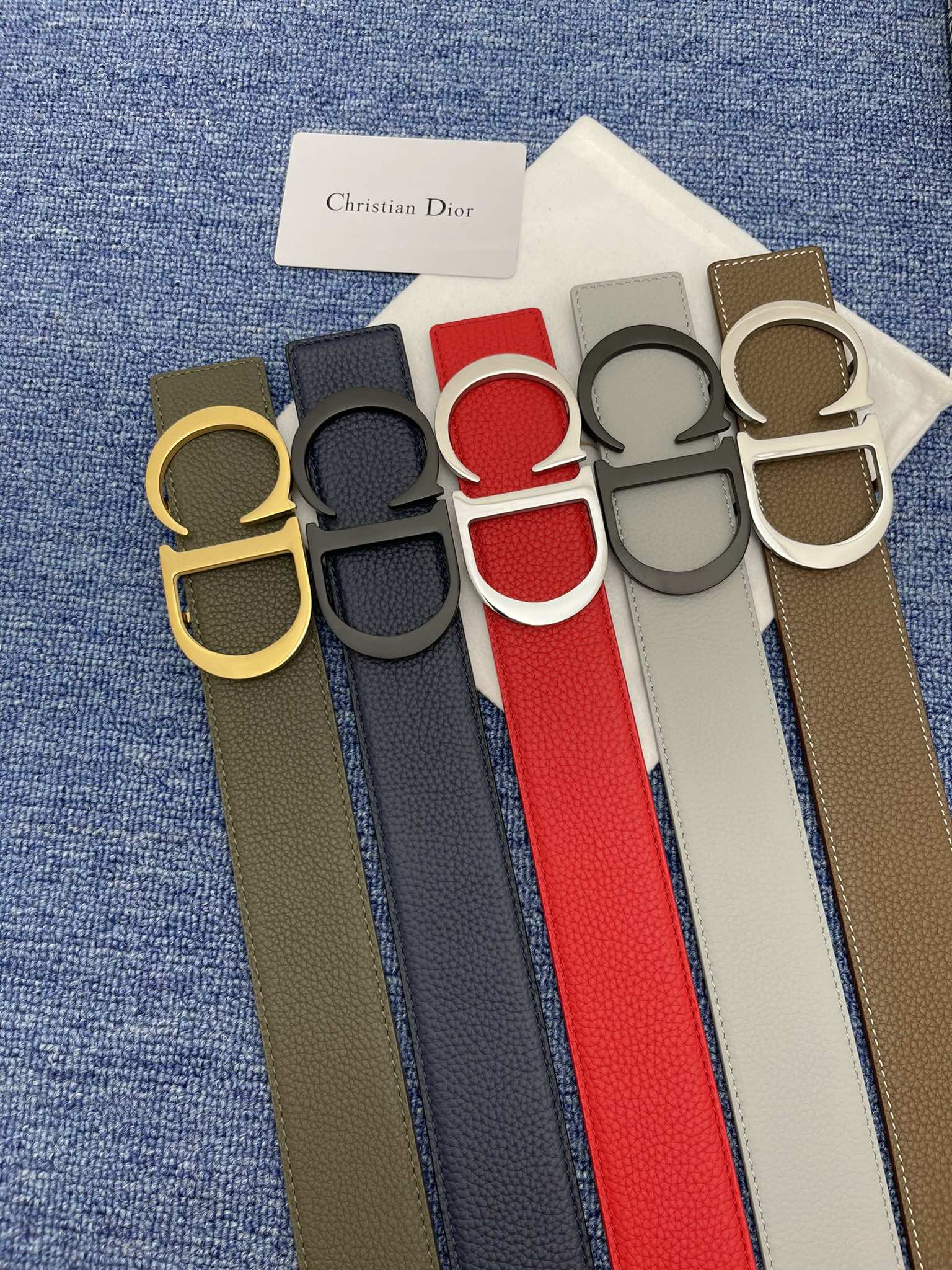 Dior Male Basic Belt Cow Leather Black Adjustable M