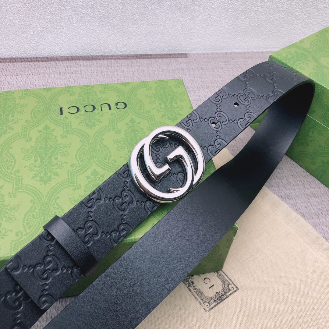 Gucci Male Leather Belt Top Grain Leather