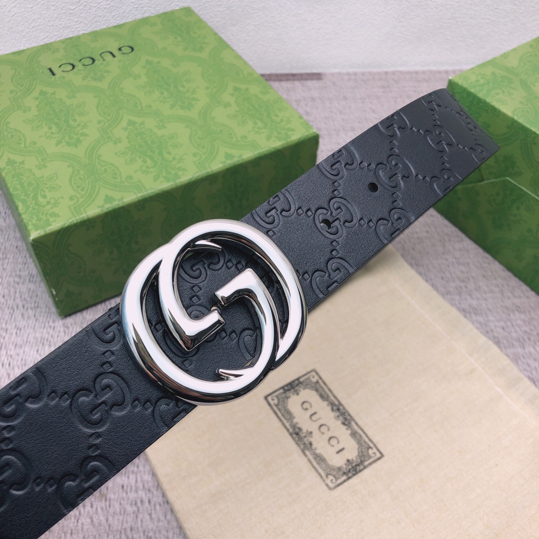 Gucci Male Leather Belt Top Grain Leather