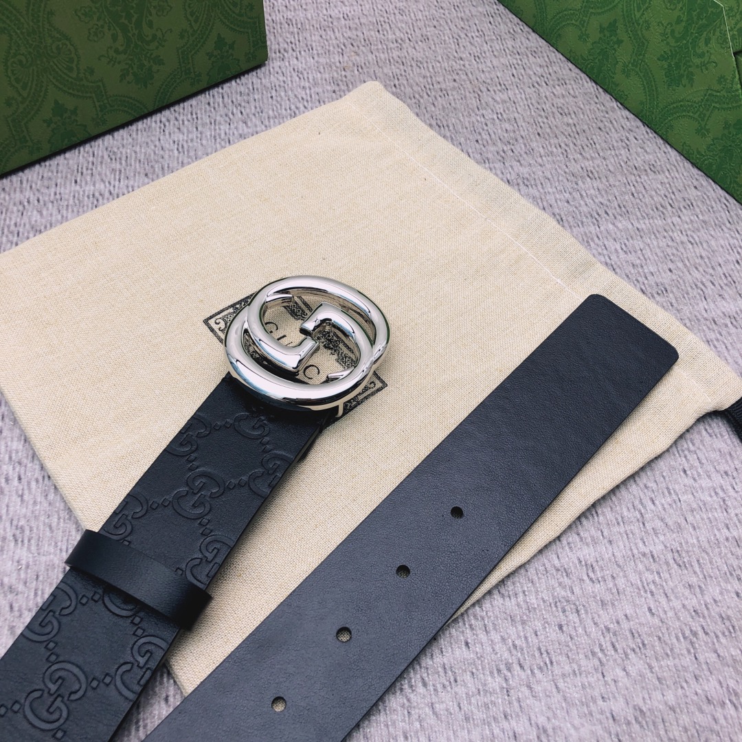 Gucci Male Leather Belt Top Grain Leather