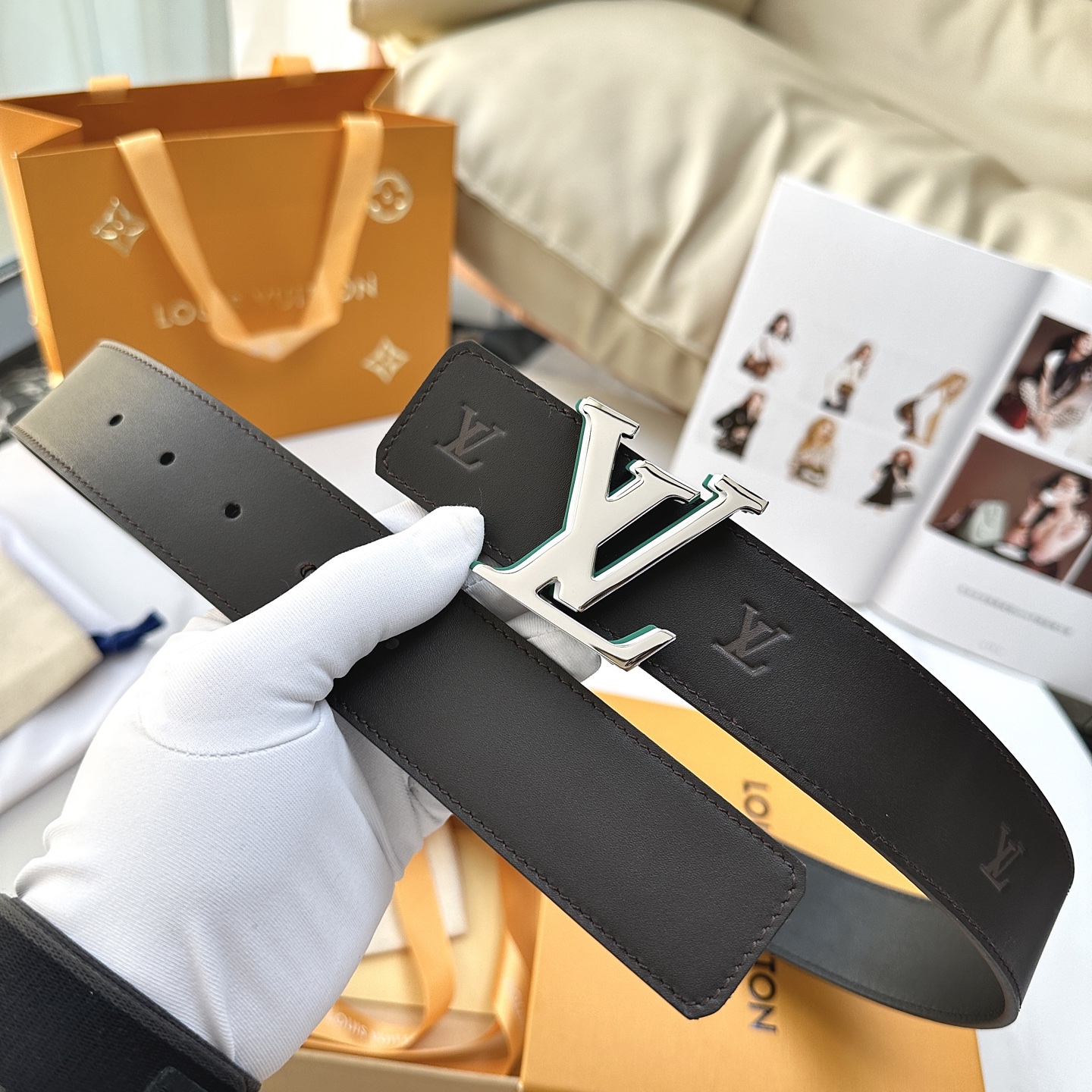 Louis Vuitton Male Basic Belt Cow Leather S-l