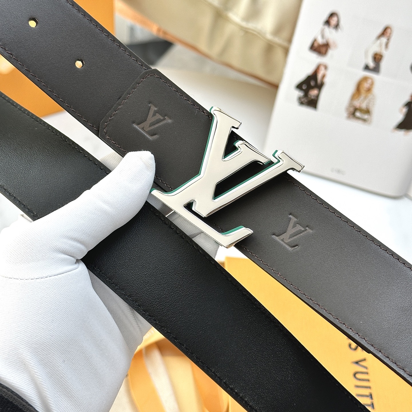 Louis Vuitton Male Basic Belt Cow Leather S-l