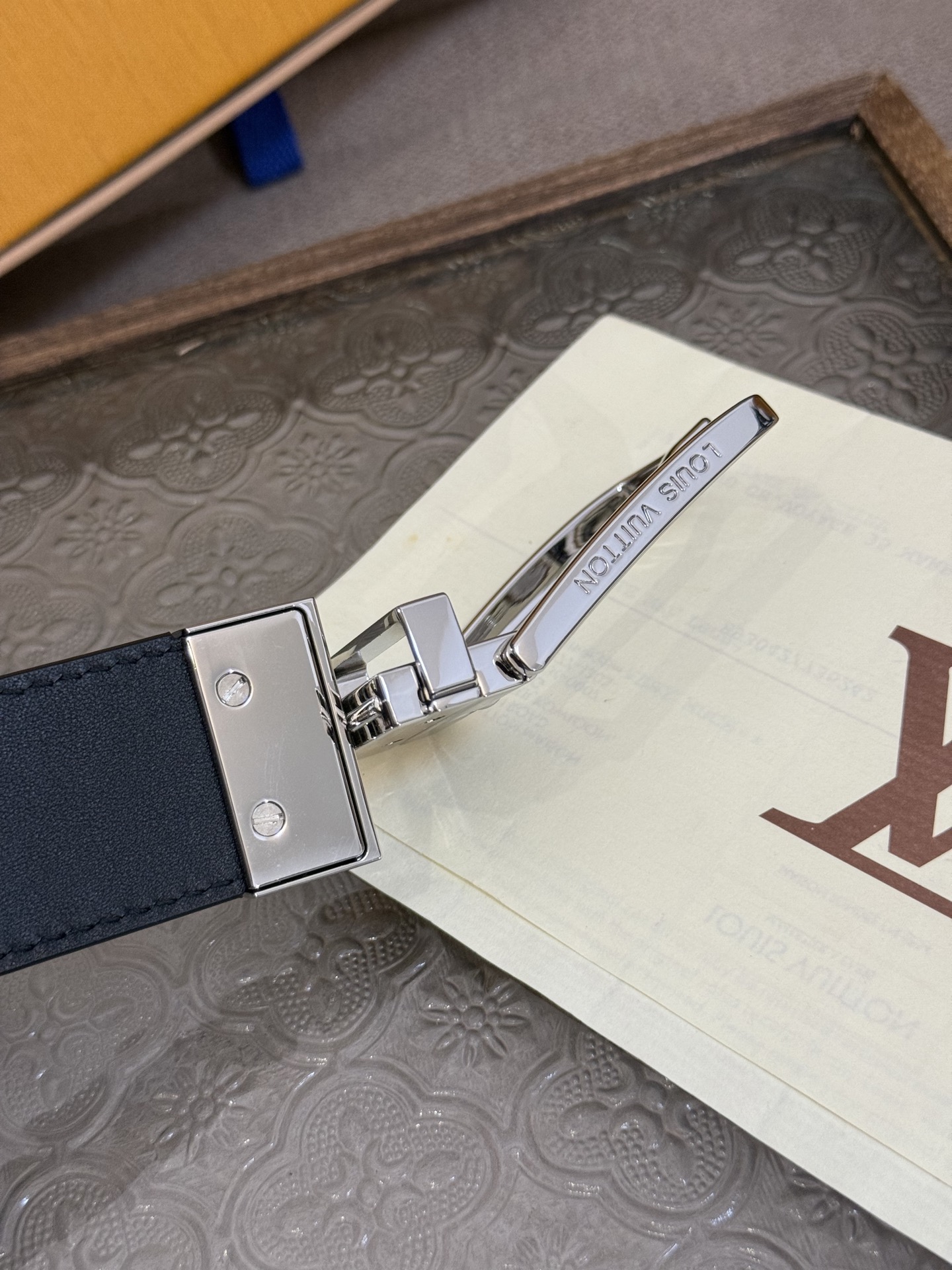 Louis Vuitton Leather Belt Black S-m-l