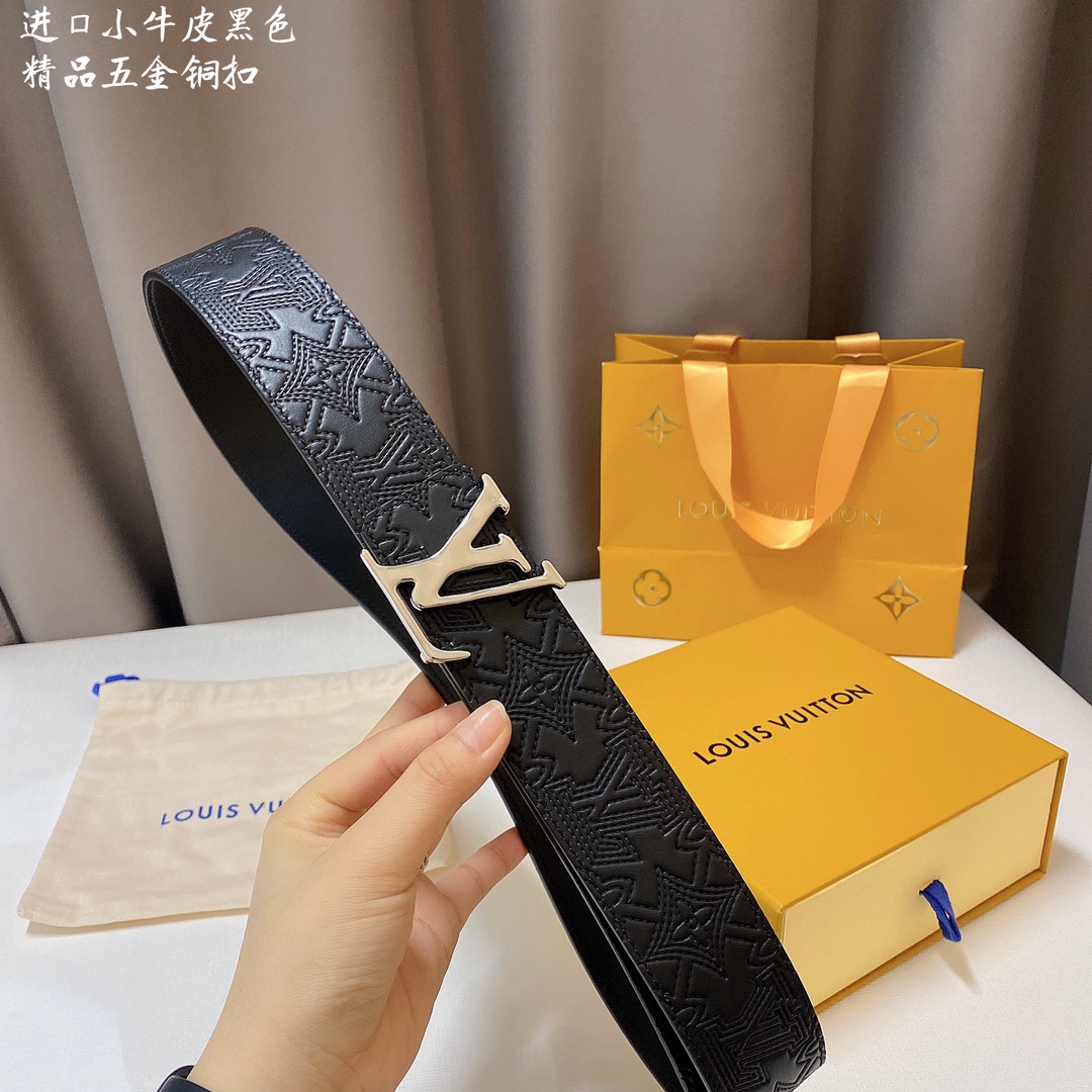 Louis Vuitton Basic Belt Cow Leather M-l