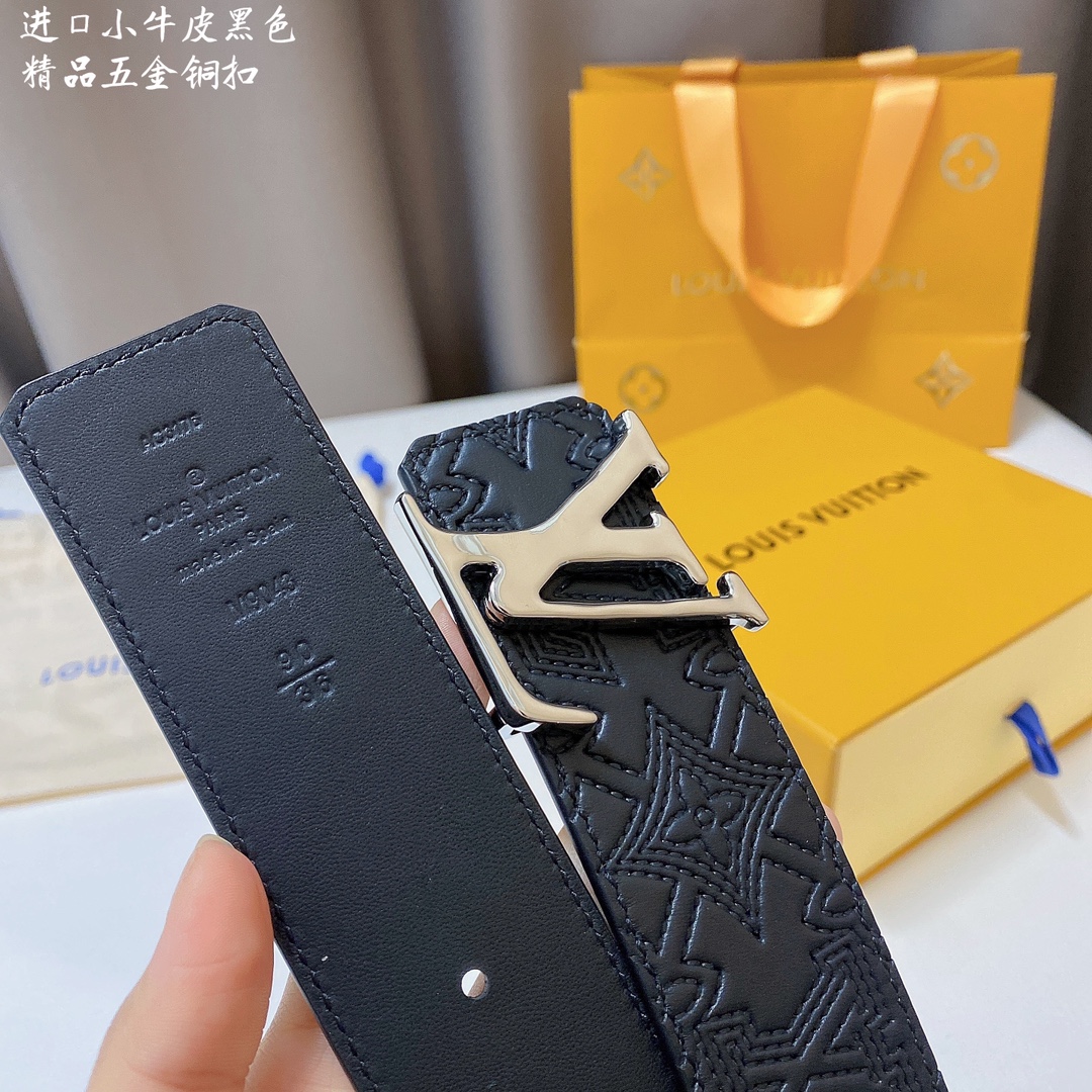 Louis Vuitton Basic Belt Cow Leather M-l