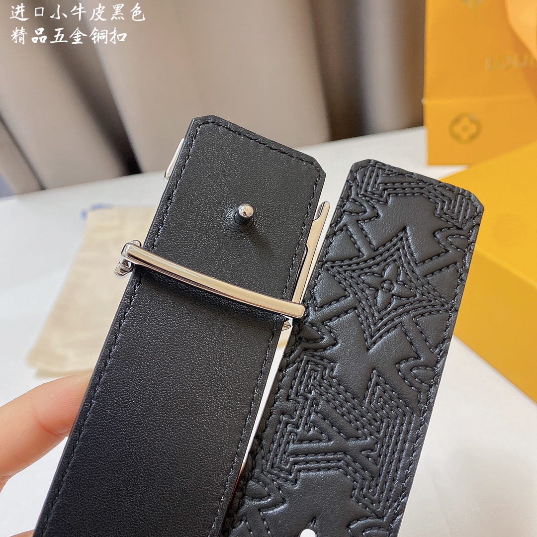 Louis Vuitton Basic Belt Cow Leather M-l