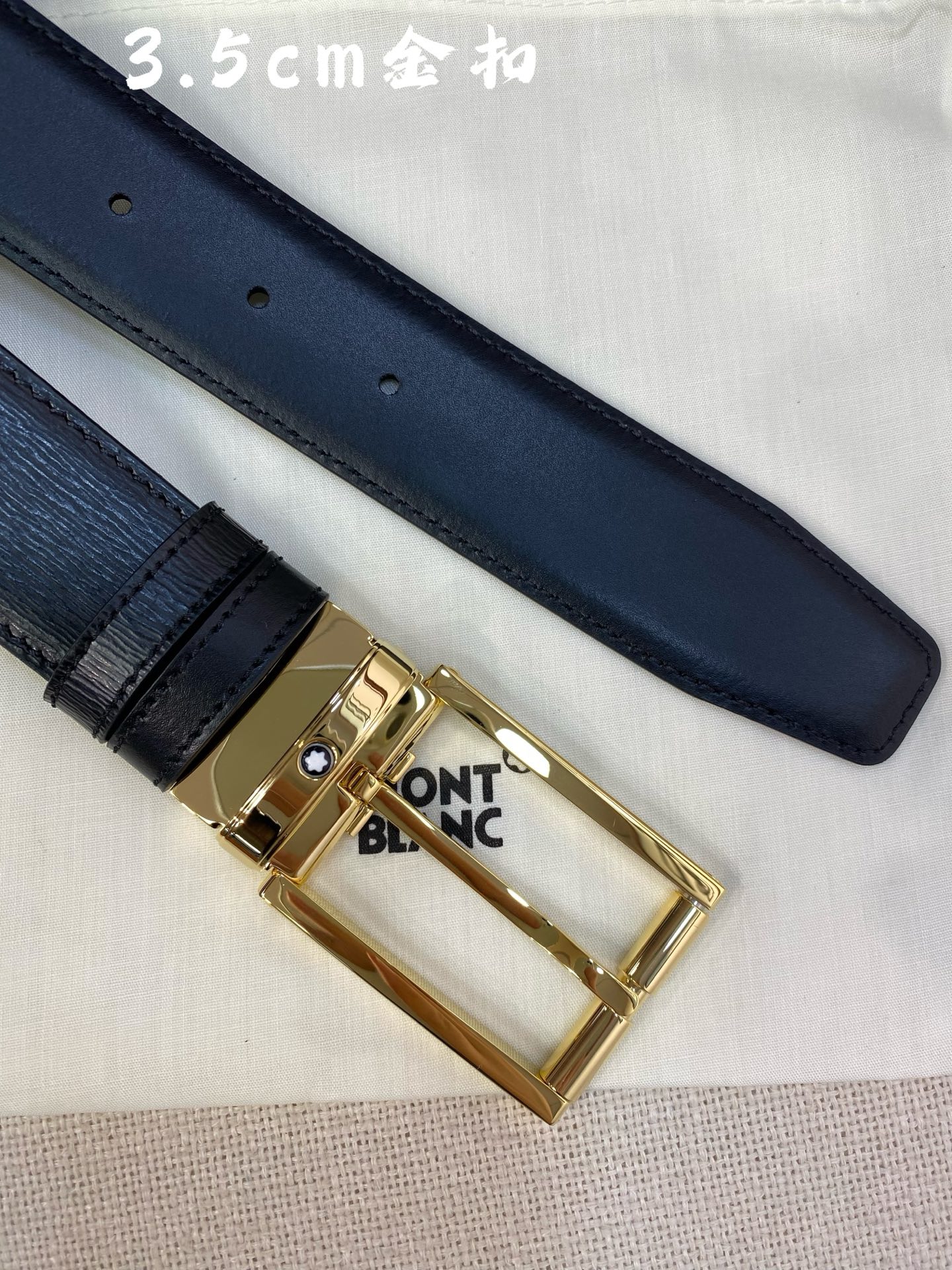 Montblanc Leather Belt Top Grain Leather M-l