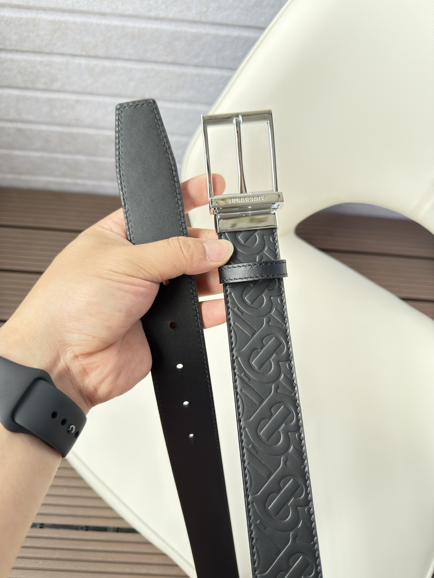 Burberry Basic Belt Top Grain Leather 34mm