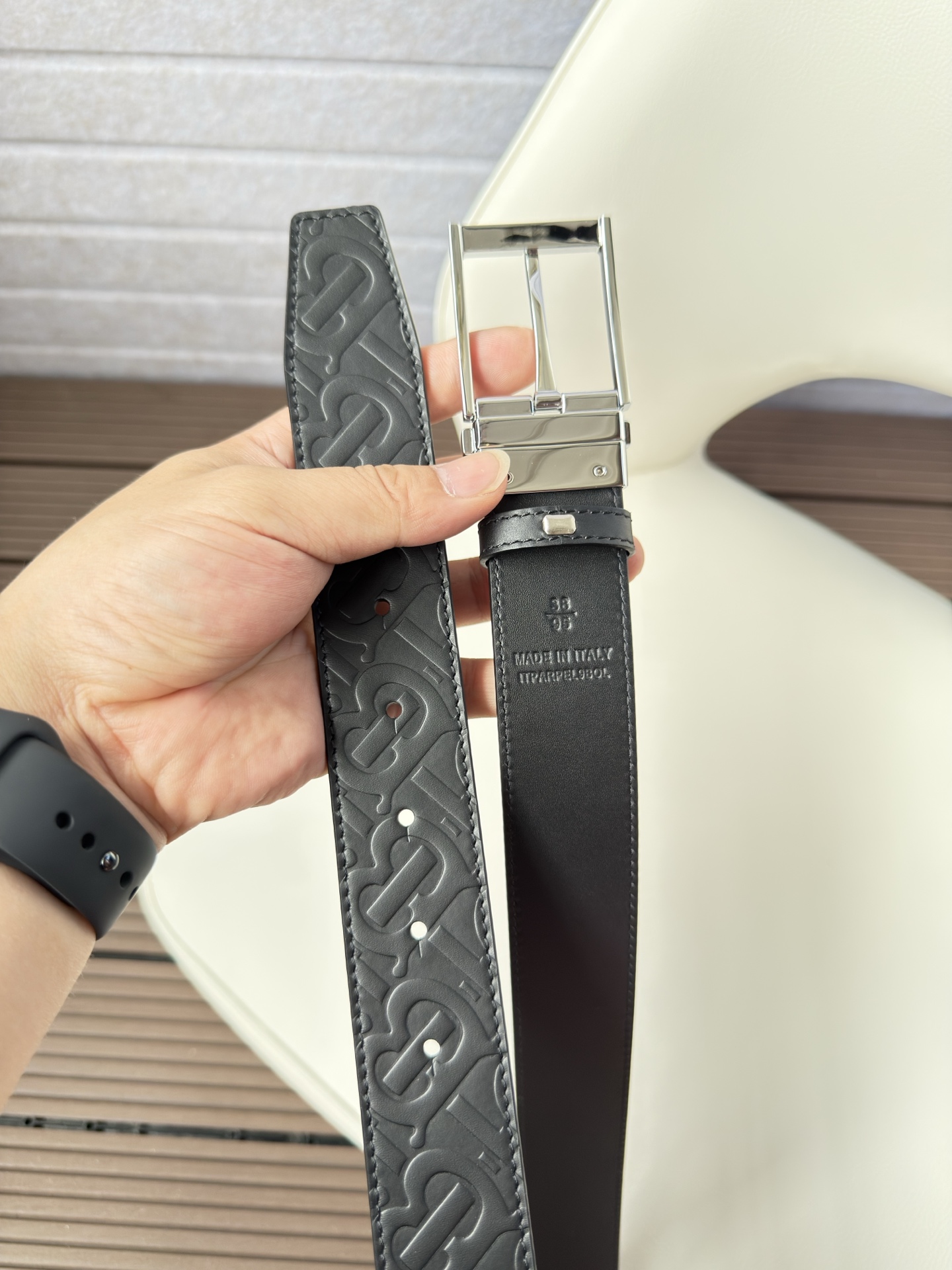 Burberry Basic Belt Top Grain Leather 34mm